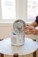 CRANE - Desk Top UVC Light Air Purifier - WHITE - Left View