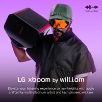 LG - xboom Stage 301 Bluetooth Speaker - Black - Left View