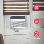 Frigidaire - 12,000 BTU 550 Sq. Ft. Window Air Conditioner with 11,000 BTU Supplemental Heat Func... - Left View