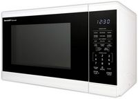 Sharp - 1.4 cu ft Countertop Microwave With Sensor Cooking - White - Left View