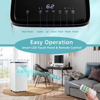 Costway 7100 BTU Portable Air Conditioner Cools up to 350 sq.ft 3-in-1 AC Unit w/ Cool Dehum Fan ... - Left View