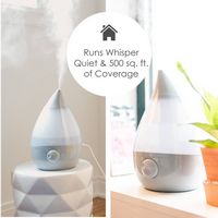 CRANE - 1 Gal. Drop Ultrasonic Cool Mist Humidifier - Grey - Top View