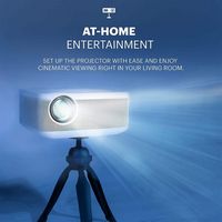 Kodak - FLIK X10  Full HD Multimedia Projector Kit, 1080p Portable Home Theater Bundle with 100” ... - Top View