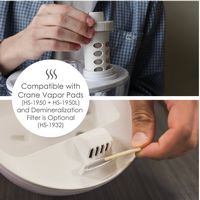 CRANE - 0.5 Gal. Droplet Ultrasonic Cool Mist Humidifier - Clear/White - Top View