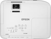 Epson - Pro EX7280 3LCD WXGA Projector with Built-in Speaker - White - Top View