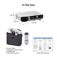 Epson - Pro EX7280 3LCD WXGA Projector with Built-in Speaker - White - Top View