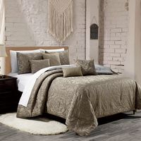 Como - Taupe Comforter Set - King
