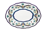 18&quot; Wavy Platter- White and Blue